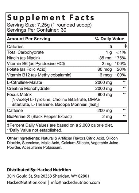 Perfect Workout Secret | Pre-Workout Powder - Fruit Punch | Hacked Nutrition™️