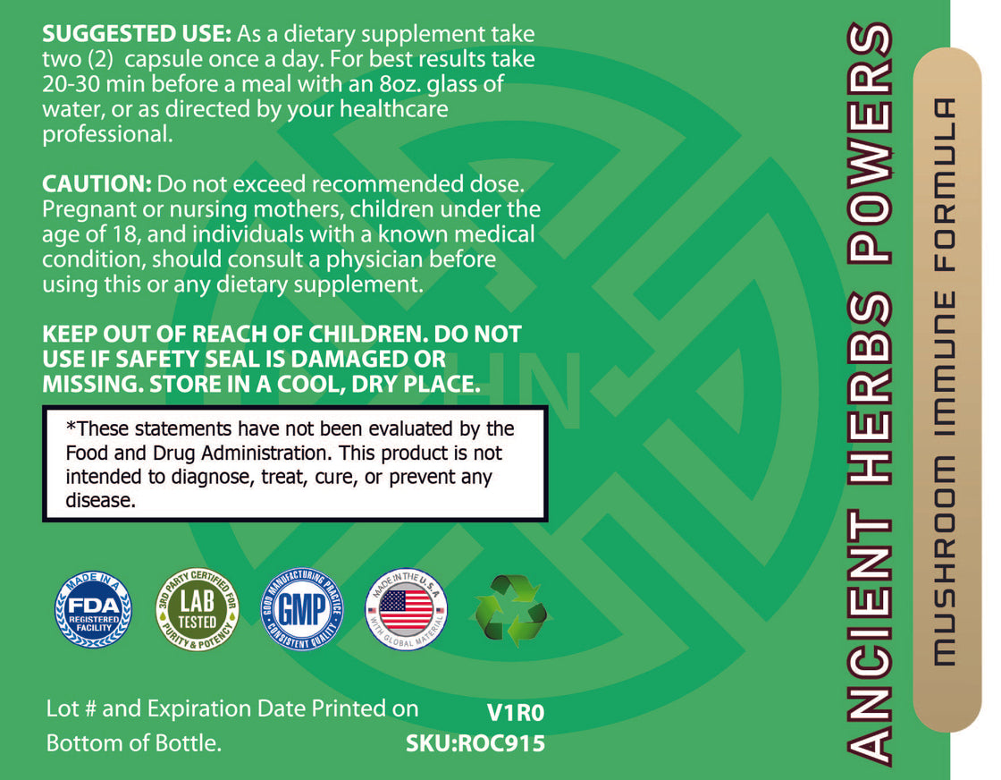 Ancient Herbs Powers | Mushroom Immune Formula | Medicinal Mushrooms