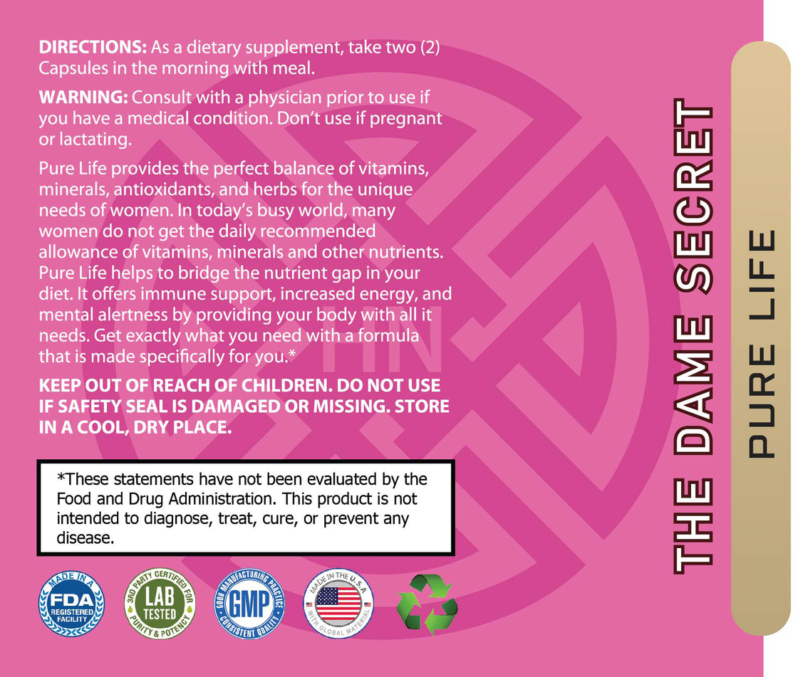 The Dame Secret | Natural Vitamins for Women